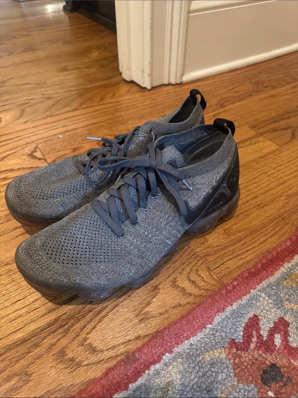 Nike Men's Flyknit VaporMax Athletic Shoes - Charcoal/Black